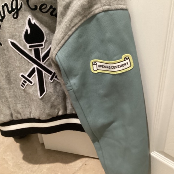 🌟❤️BNNT “OPENING CEREMONY” Varsity Jacket. L. Real Leather and Wool. - Picture 7 of 10